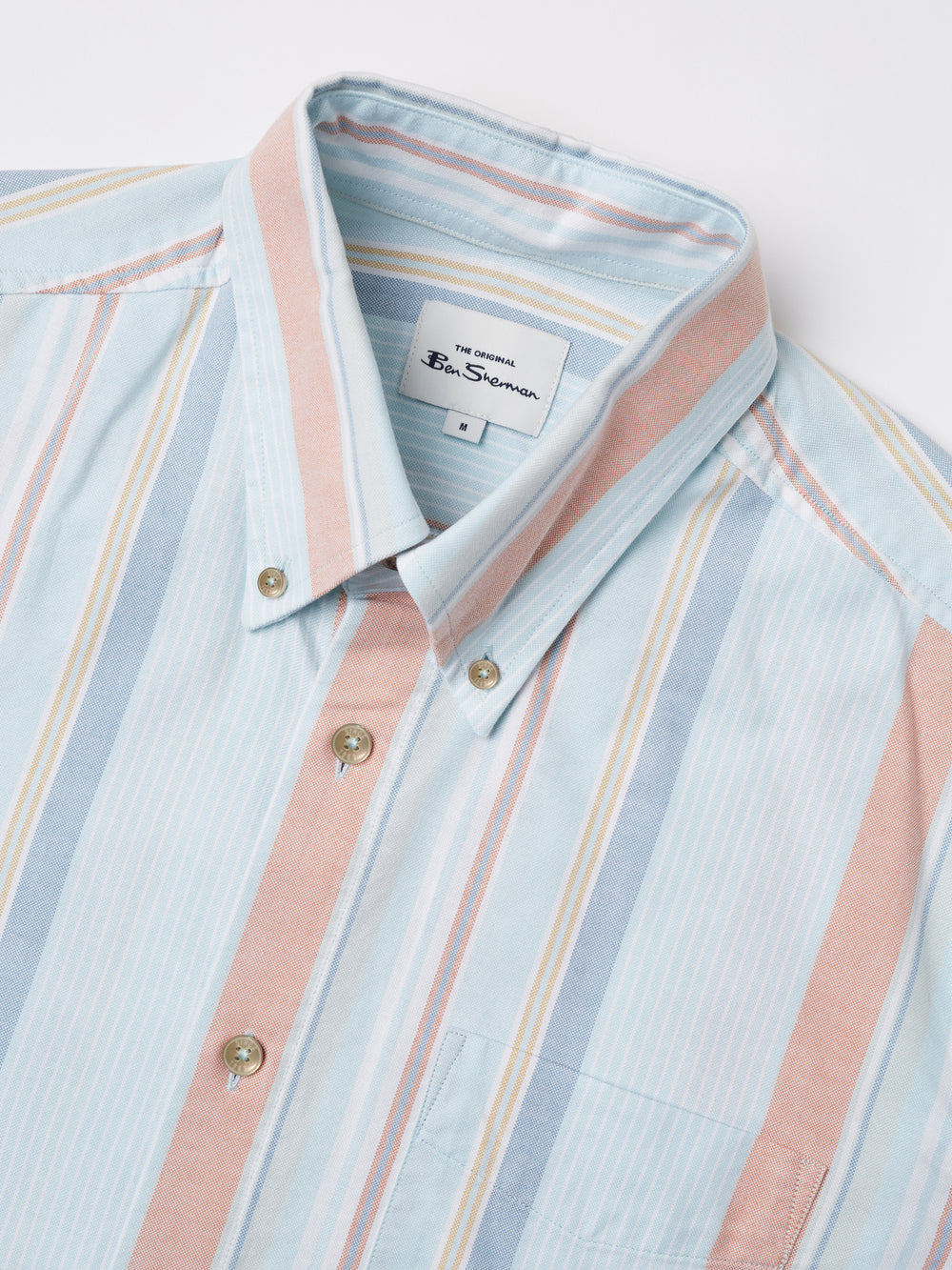 Camisas Ben Sherman The Oxford Ivy Stripe Long-Sleeve Azules | QO9408532