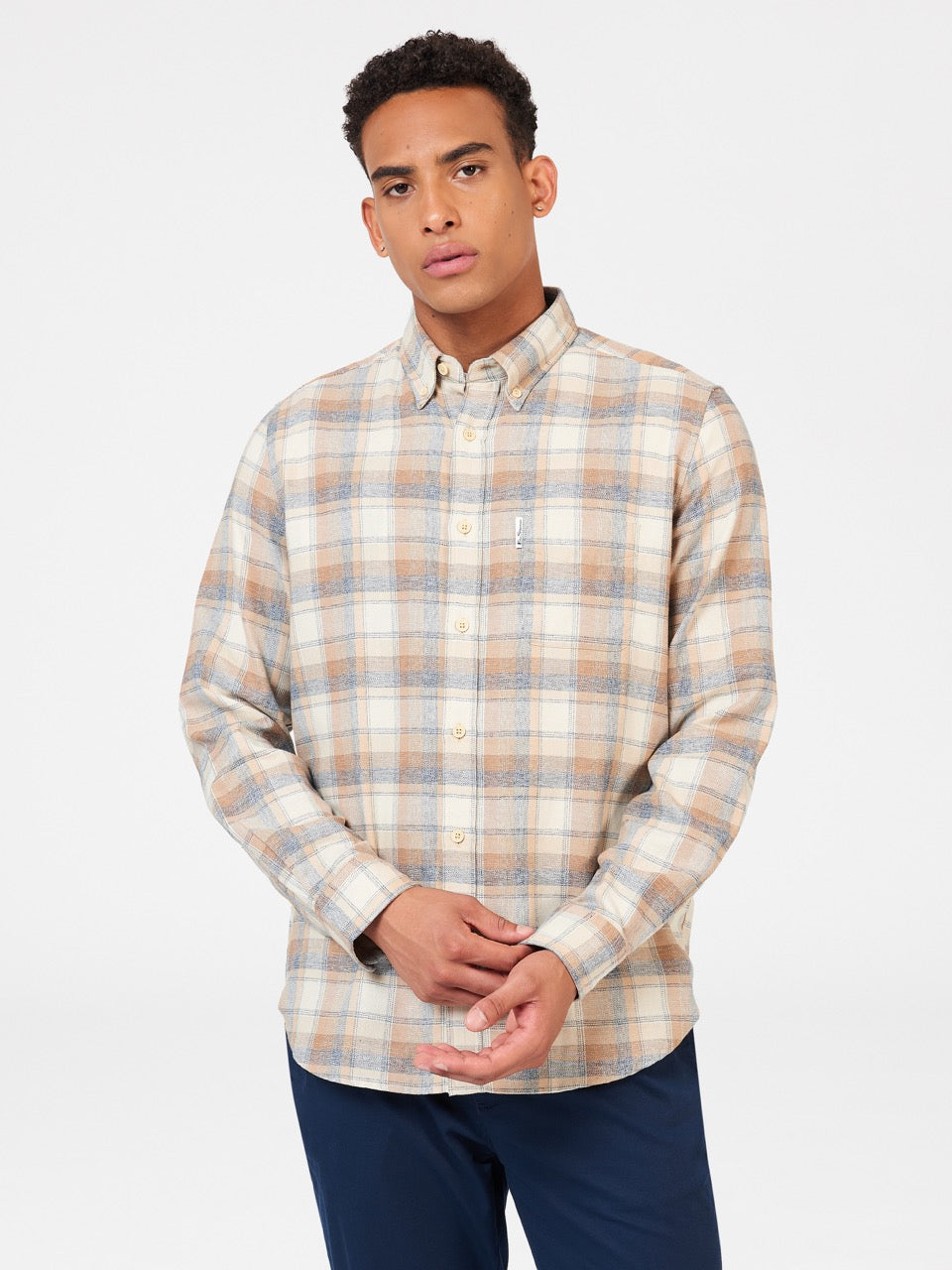 Camisas Ben Sherman Twisted Yarn Check Marrones | HQ7815943