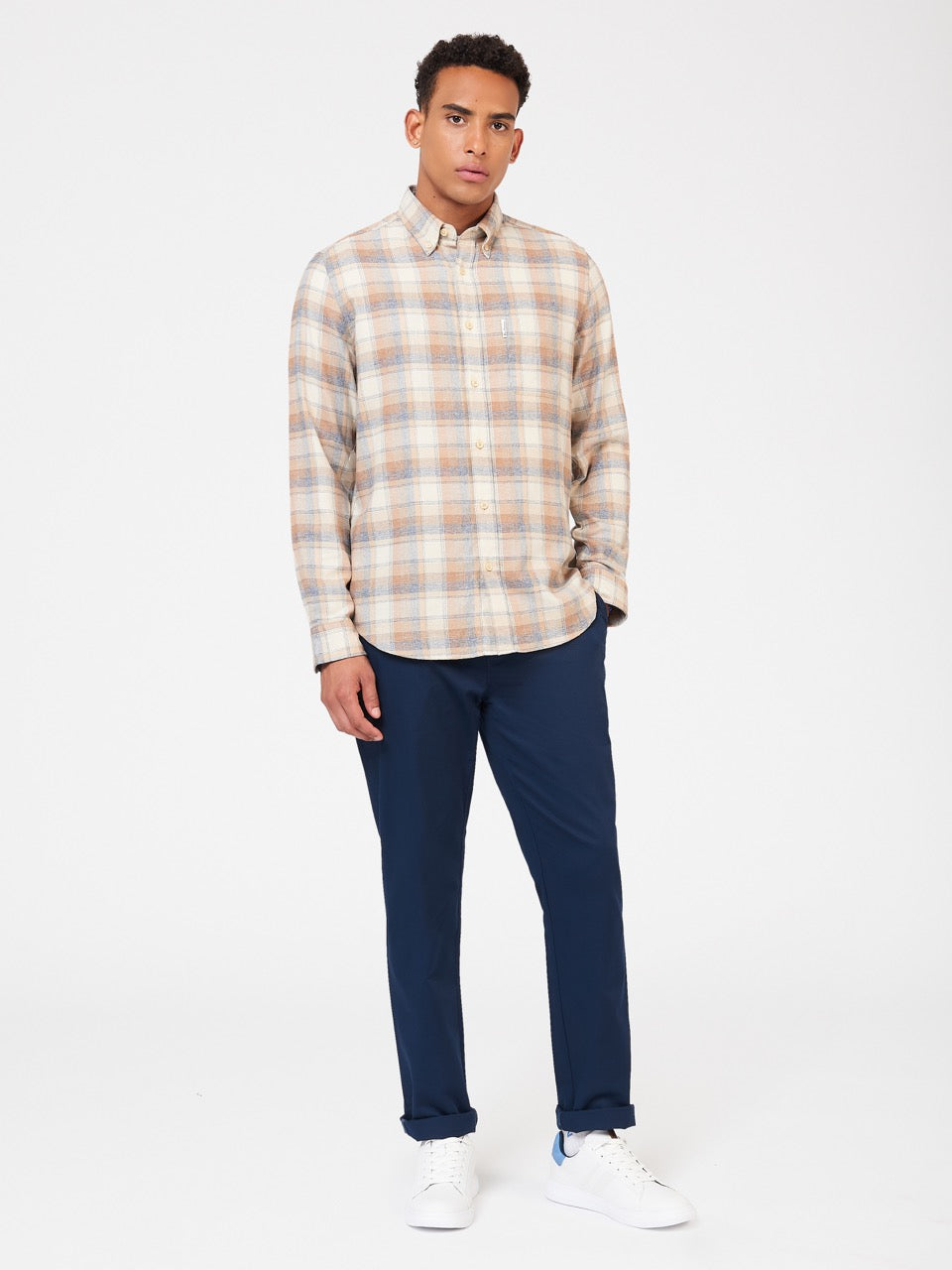 Camisas Ben Sherman Twisted Yarn Check Marrones | HQ7815943