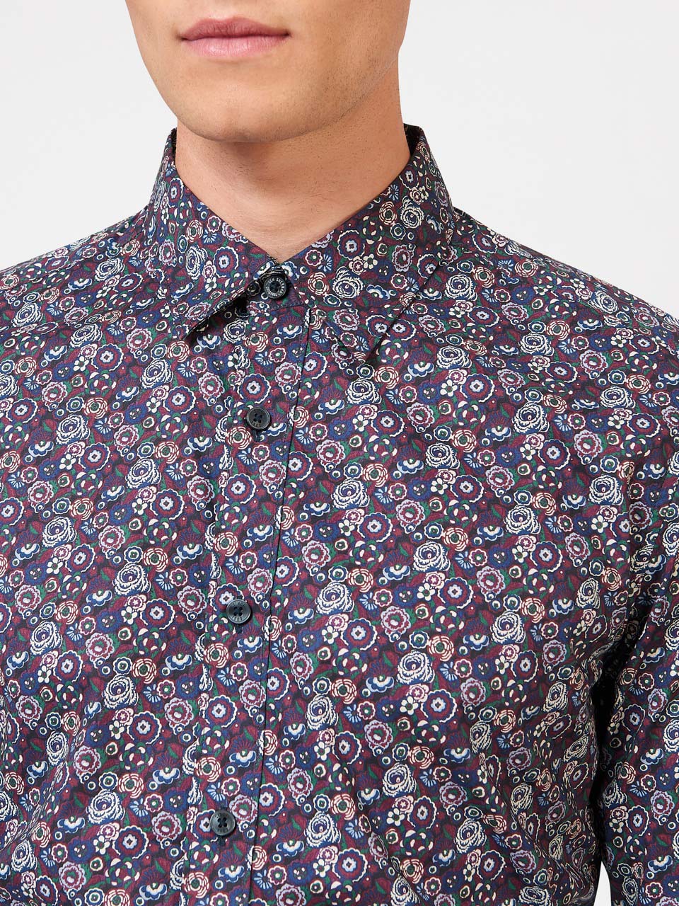 Camisas Ben Sherman Winter Floral Moradas | DG9761542