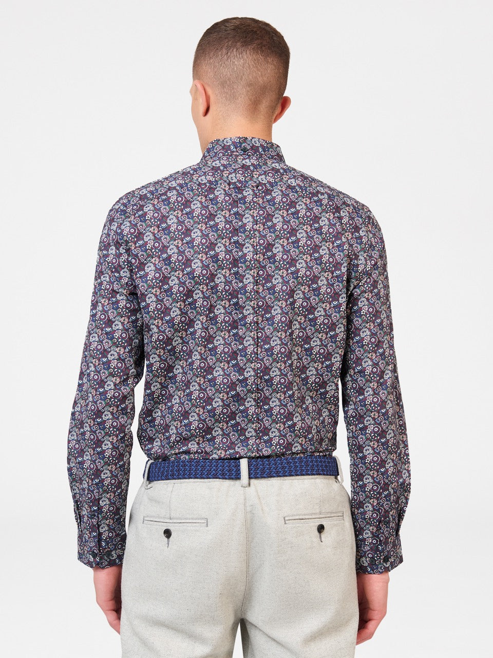 Camisas Ben Sherman Winter Floral Moradas | DG9761542