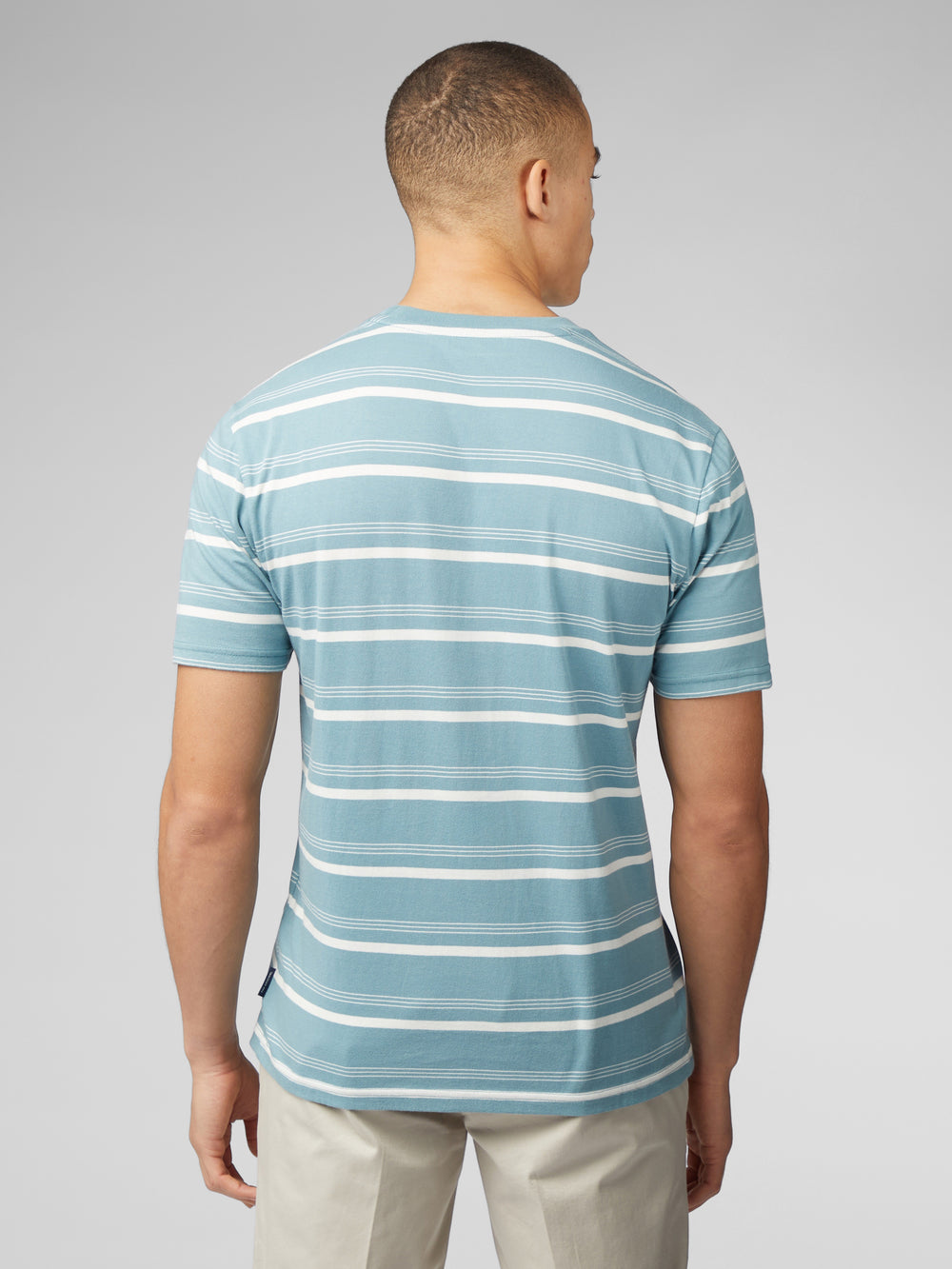 Camiseta Ben Sherman Fine Stripe Azules | BJ2014387