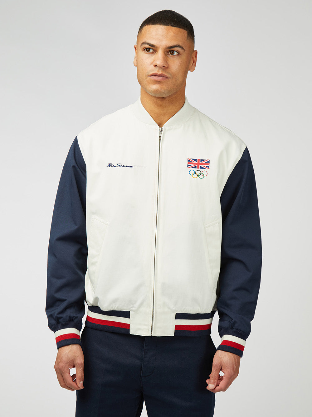 Chaquetas Ben Sherman Team GB Commercial Bomber Blancas | OL9263174