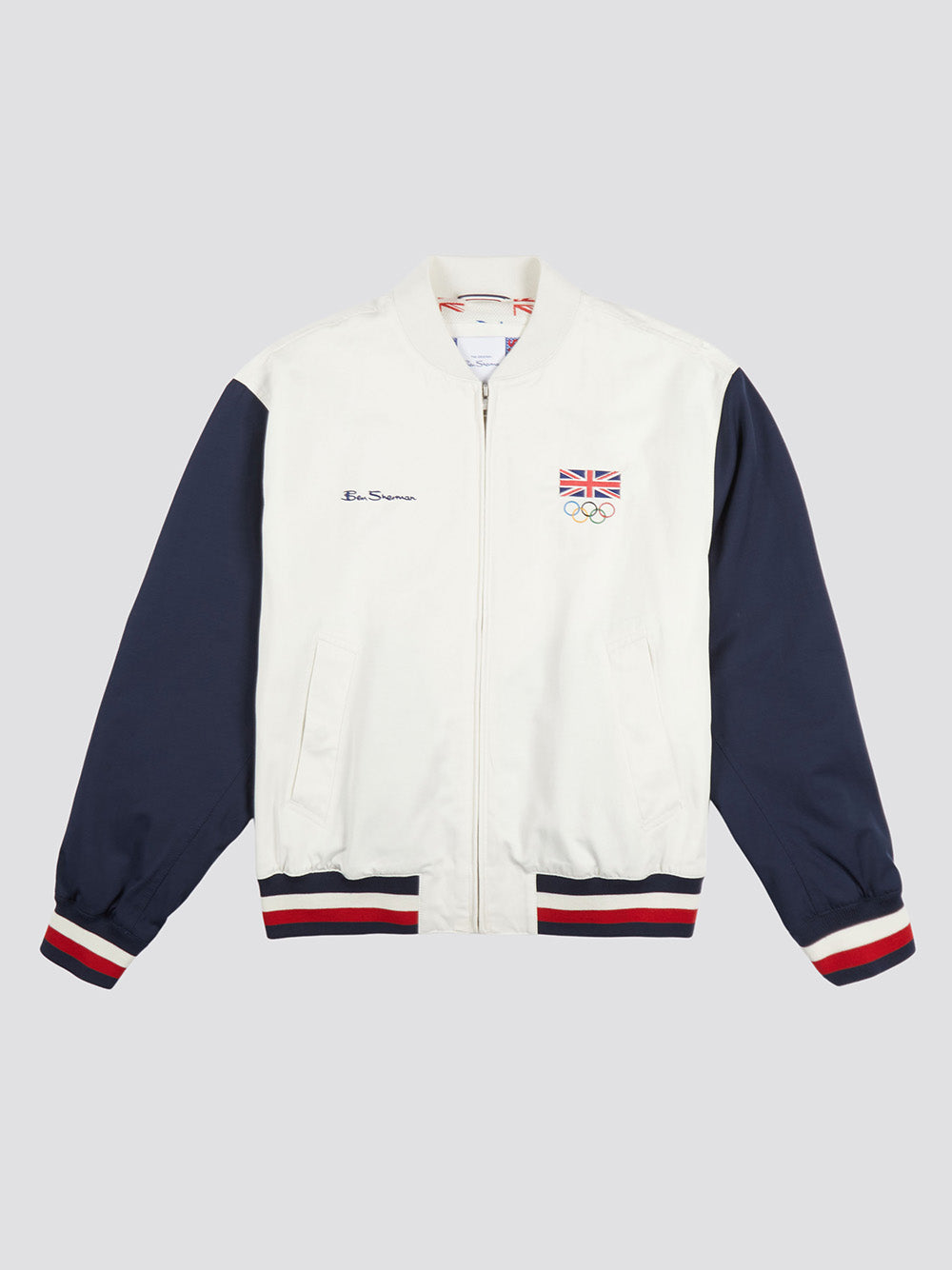 Chaquetas Ben Sherman Team GB Commercial Bomber Blancas | OL9263174