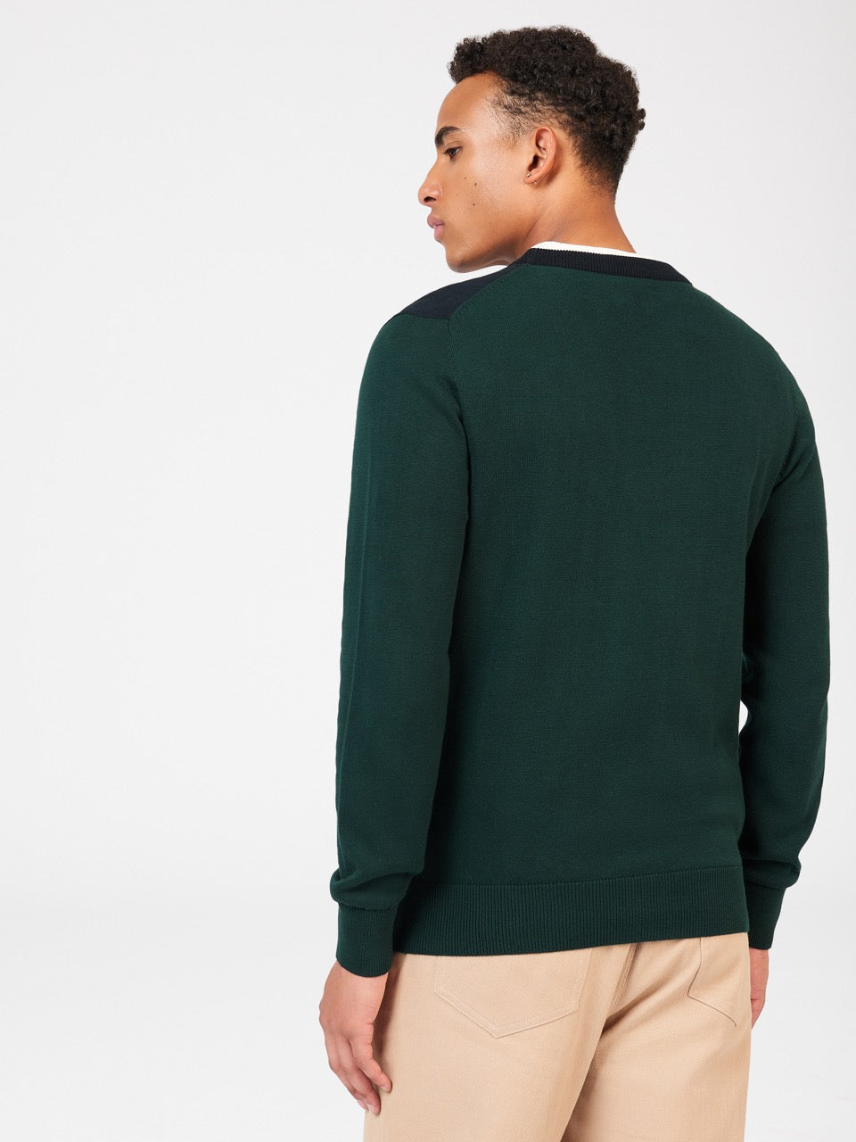 Prendas De Punto Ben Sherman Chest Stripe Crewneck Verde Oscuro | HN0265379