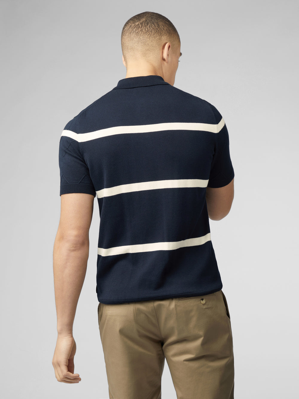 Prendas De Punto Ben Sherman Signature Argyle Stripe Polo Azul Marino | KT5437126