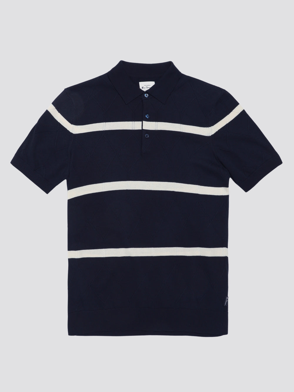 Prendas De Punto Ben Sherman Signature Argyle Stripe Polo Azul Marino | KT5437126