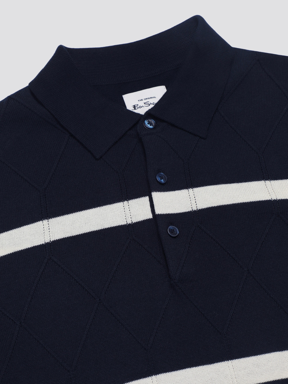 Prendas De Punto Ben Sherman Signature Argyle Stripe Polo Azul Marino | KT5437126