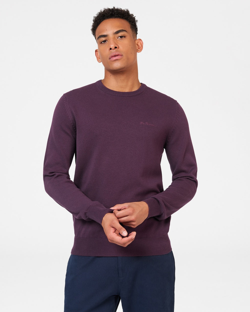 Prendas De Punto Ben Sherman Signature Crewneck Moradas | FR4890532