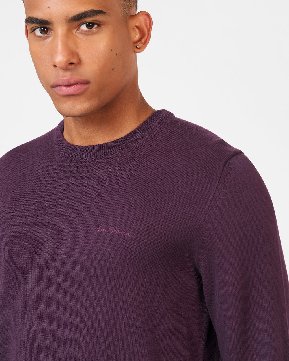 Prendas De Punto Ben Sherman Signature Crewneck Moradas | FR4890532