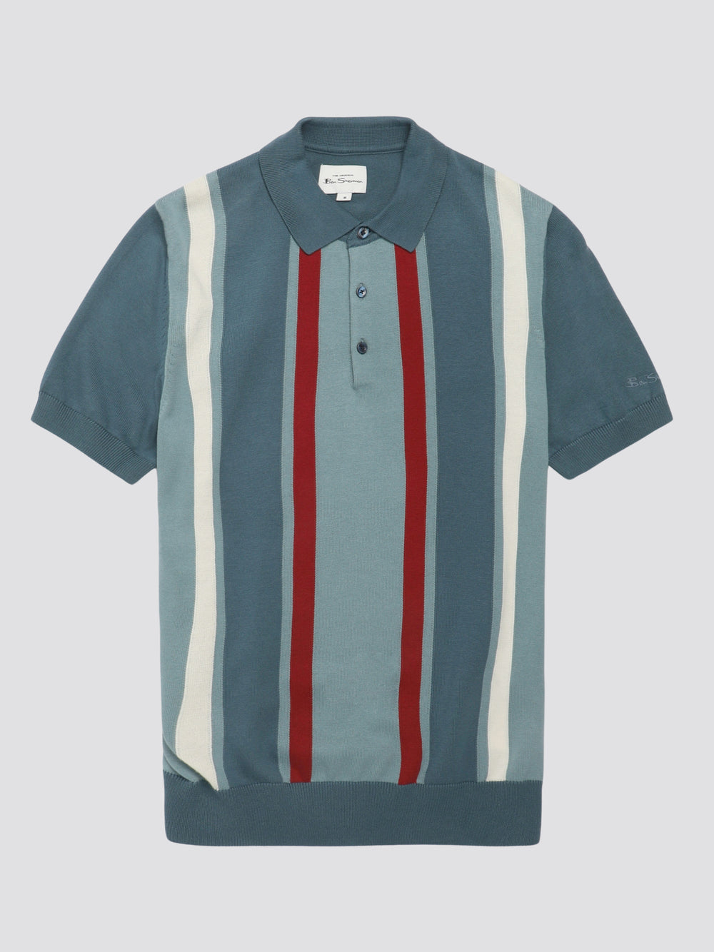 Prendas De Punto Ben Sherman Signature Vertical Stripe Polo Turquesa | DN9283754