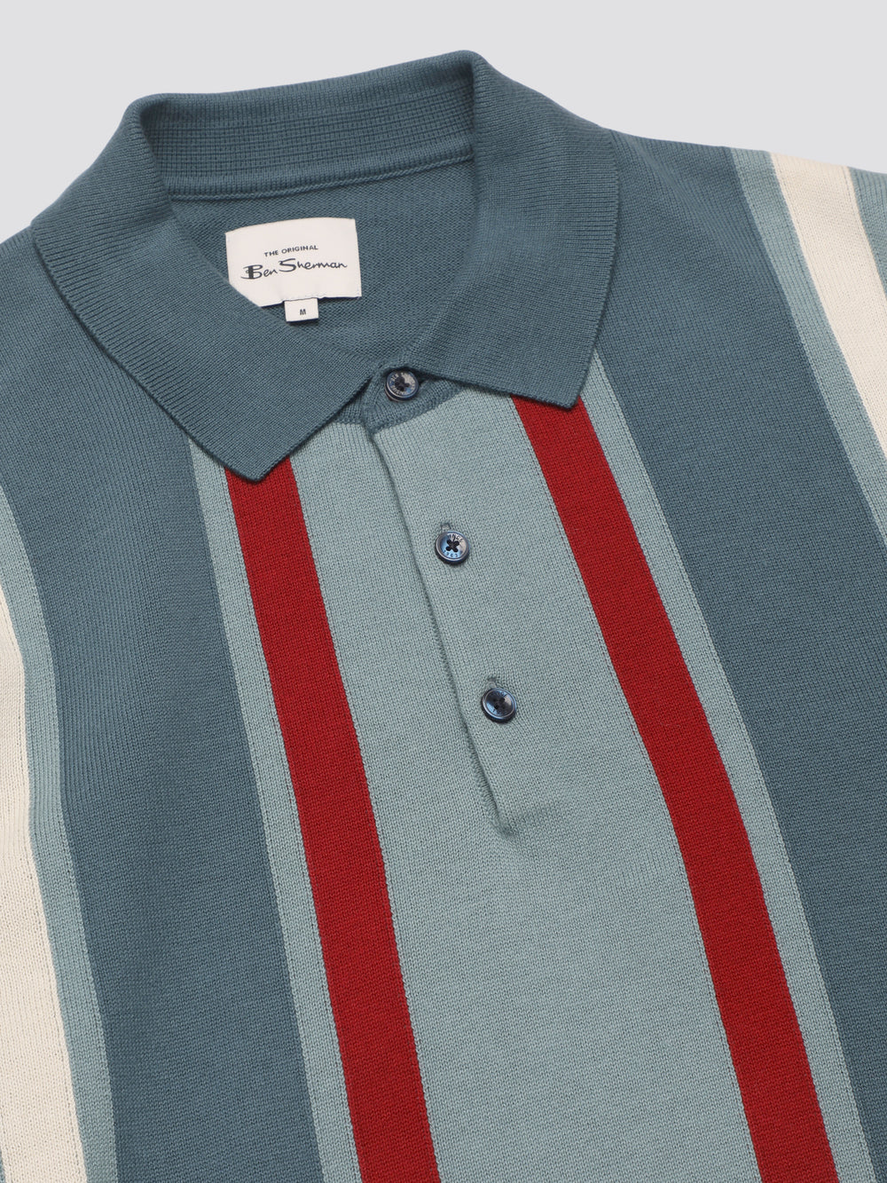 Prendas De Punto Ben Sherman Signature Vertical Stripe Polo Turquesa | DN9283754