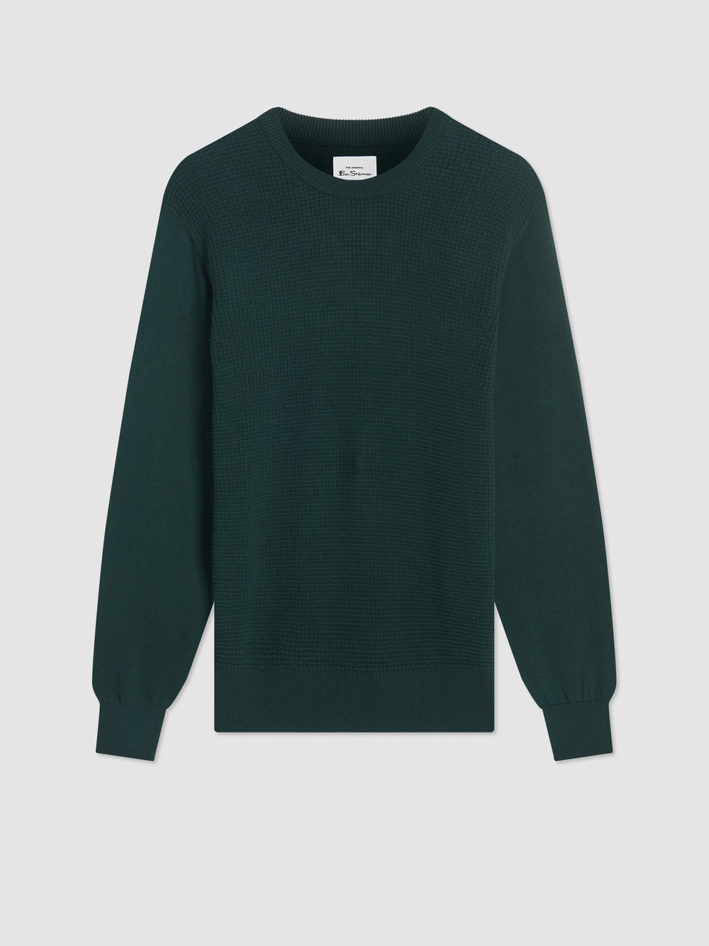 Prendas De Punto Ben Sherman Textured Crewneck Verde Oscuro | LZ4953601