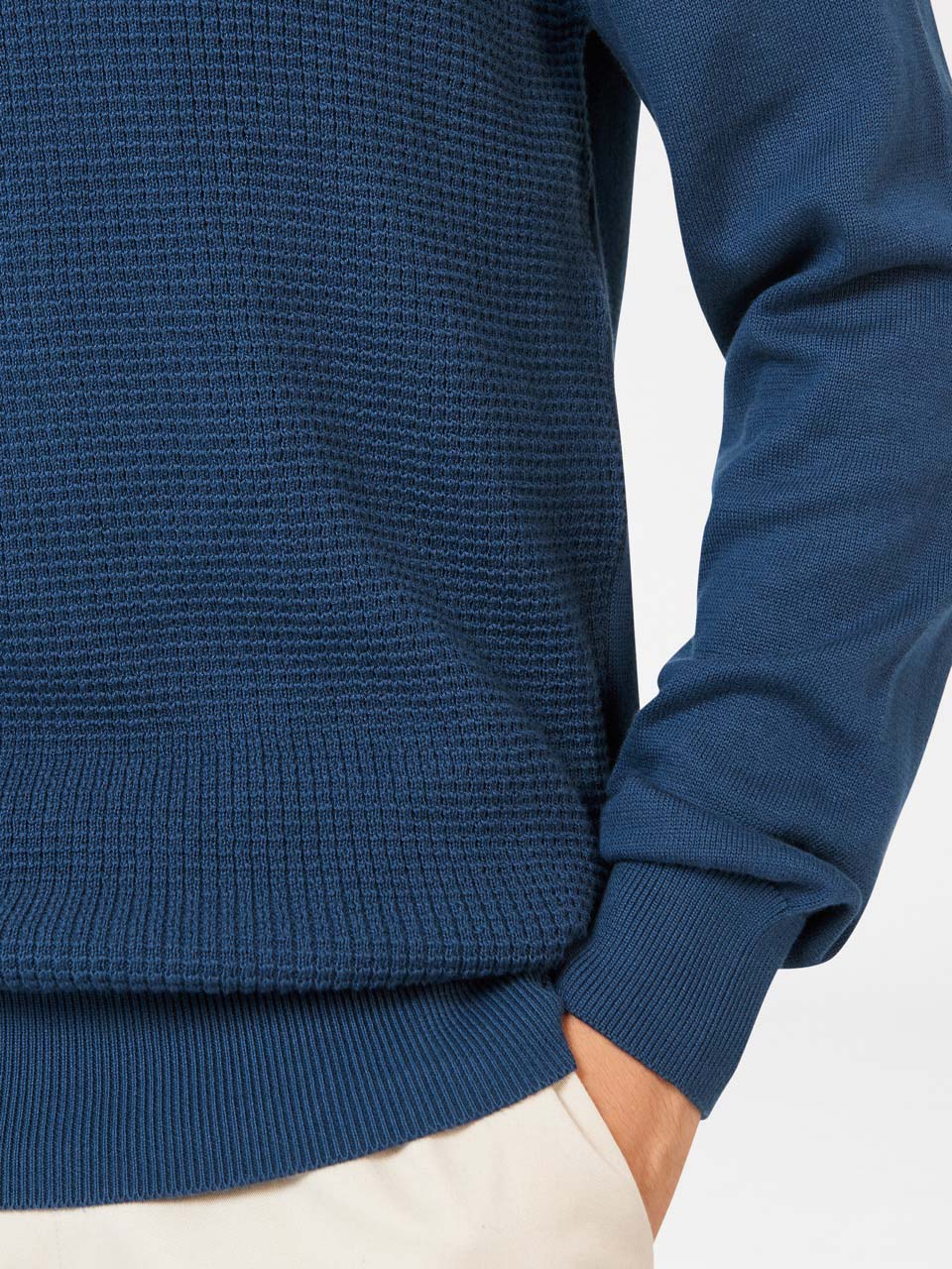 Prendas De Punto Ben Sherman Textured Crewneck Indigo | JK2934560