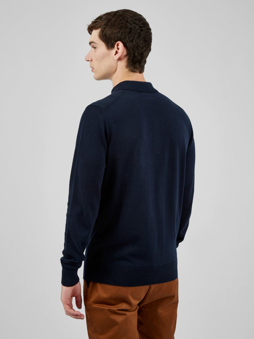 Suéteres De Cuello Polo Ben Sherman Signature Long-Sleeve Azul Marino | NA7206984